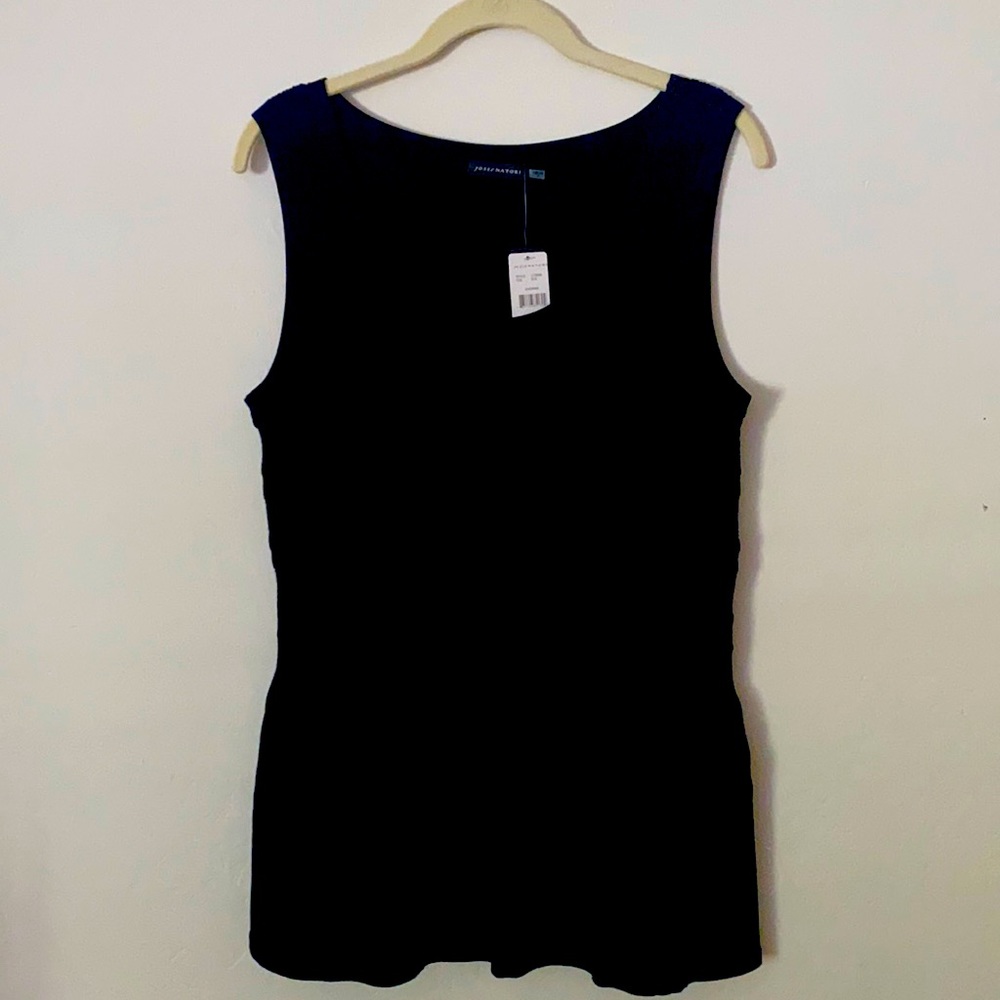 Black soft jersey silk sleeveless new with tag top